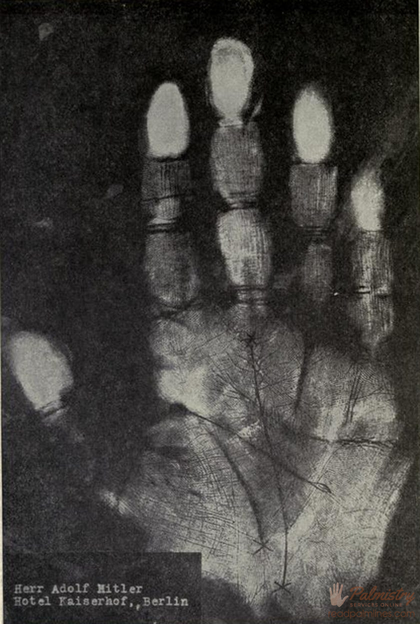 palm reading of adolf hitler