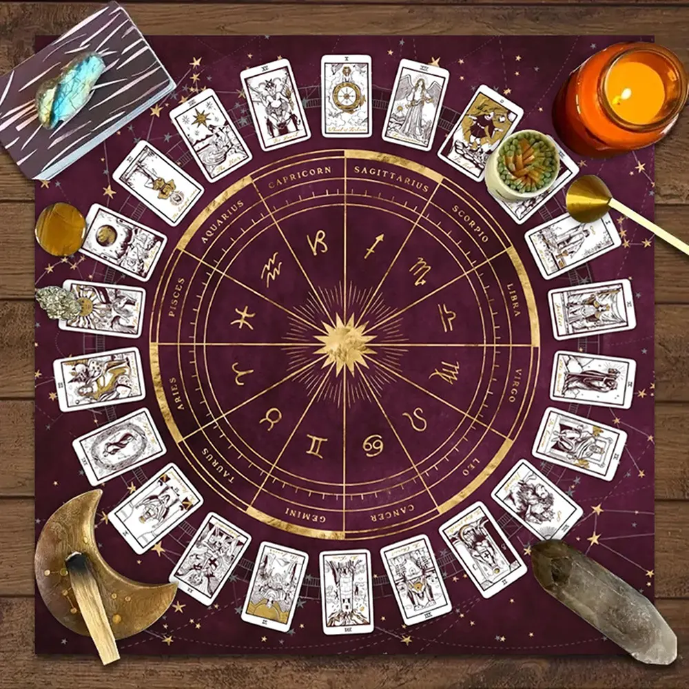 How to Ask Tarot Questions: Choosing the Right One for Accurate Insights 4 Tarot cards alongside an astrological chart for integrated readings