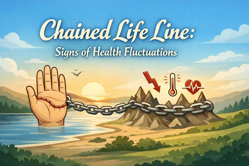 Chained Life Line: Palmistry Insights