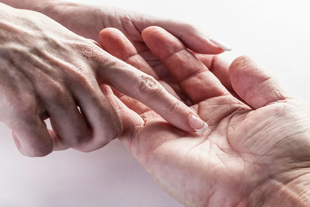 Detailed illustration of a faint life line in palm reading, highlighting potential low energy indicators in palmistry