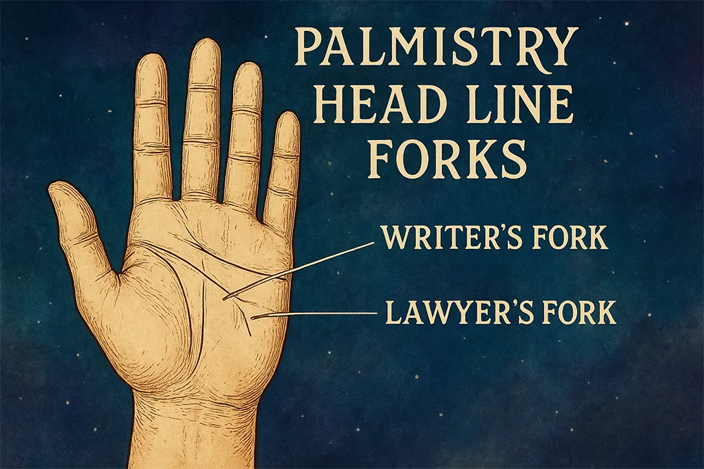 Head Line Forks in Palmistry: Decoding the Writer’s Fork and Lawyer’s Fork for Intellectual Insights