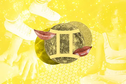 Libra scale surrounded by crystals, yoga poses, and balanced meals representing emotional and physical equilibrium for Libra in December 2025