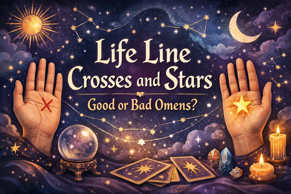 Life Line in Palmistry: Crosses & Stars Meaning