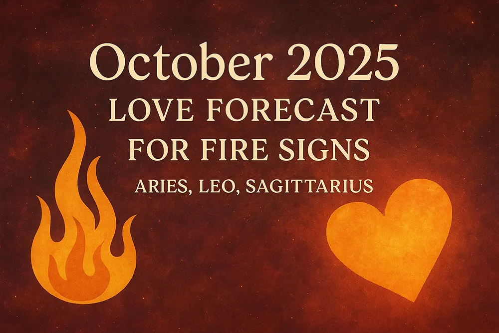 October 2025: Love Forecast for Fire Signs (Aries, Leo, Sagittarius)