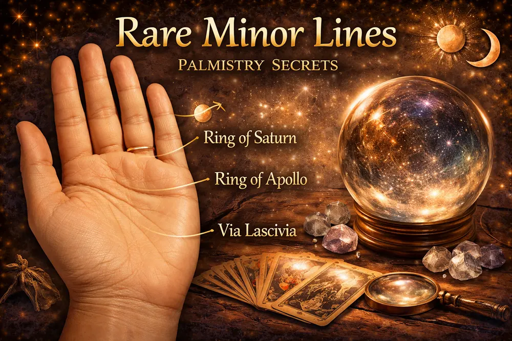 Rare Minor Lines Palmistry: Saturn, Via Lascivia & Apollo
