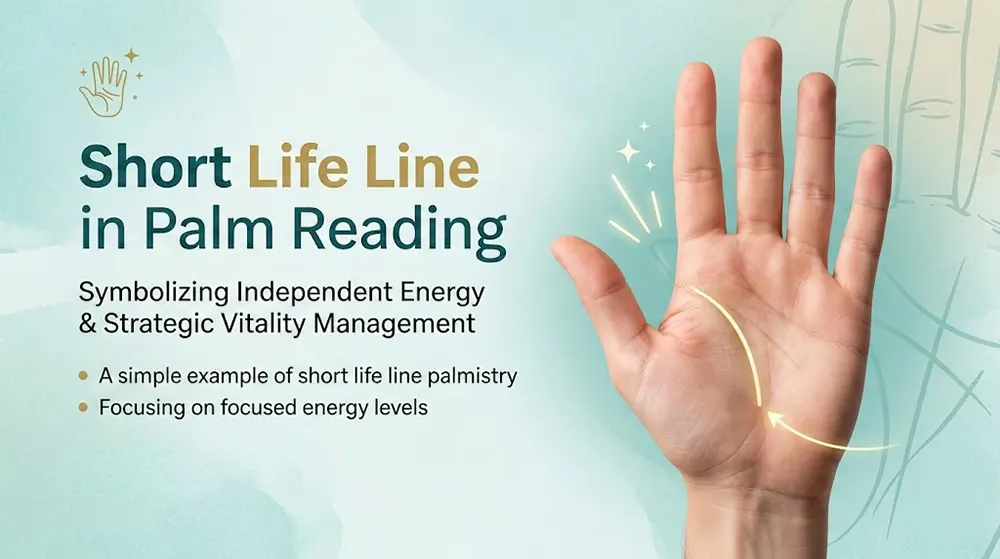Life Line Palmistry: How Its Shape Reveals Your Energy Levels 3 Short life line in palmistry indicating focused energy levels