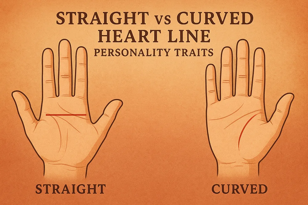 Straight vs Curved Heart Line Personality Traits