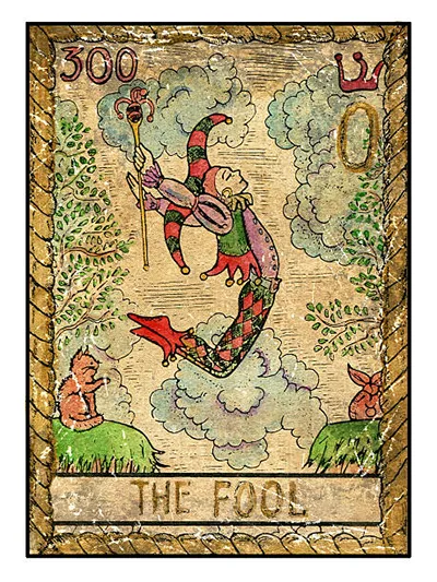 Illustrated The Fool Card