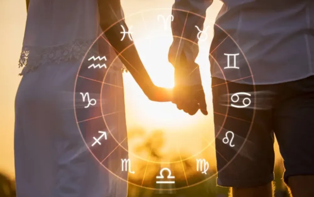 Zodiac compatibility wheel debunking astrology myths on relationships